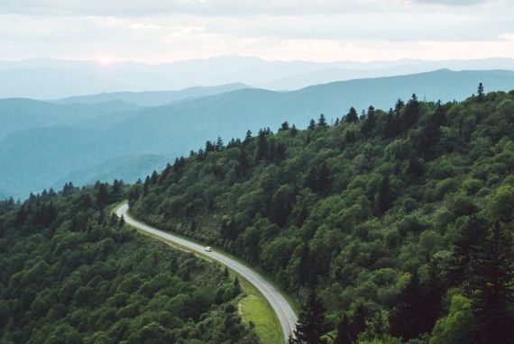 beautiful valley with countryside road
